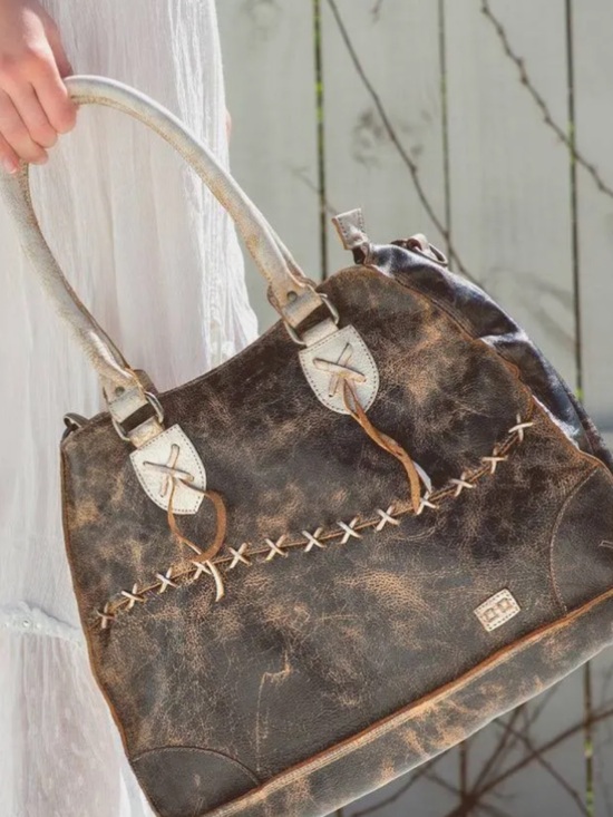 BED|STU Handbags - Bed Stu Vintage-Style Distressed Black Leather bag. NWOT